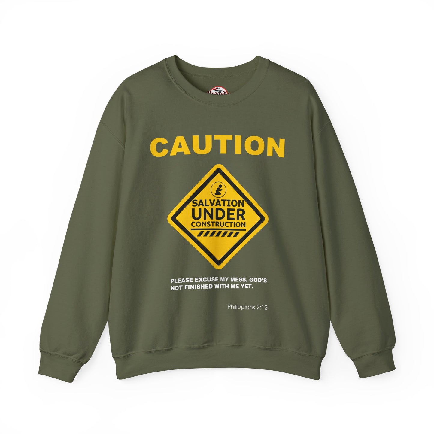 Caution: Salvation Under Construction Crewneck Sweatshirt