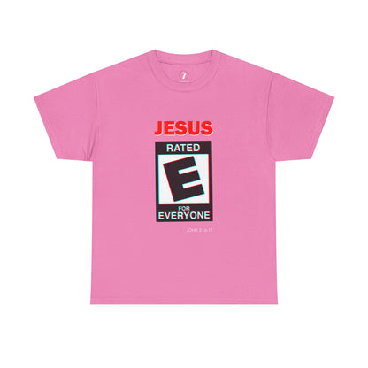 Jesus Rated E Unisex Heavy Cotton Tee Christian T-Shirt