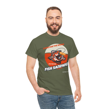 "Come for the Word" Fish Sandwich Graphic T-Shirt