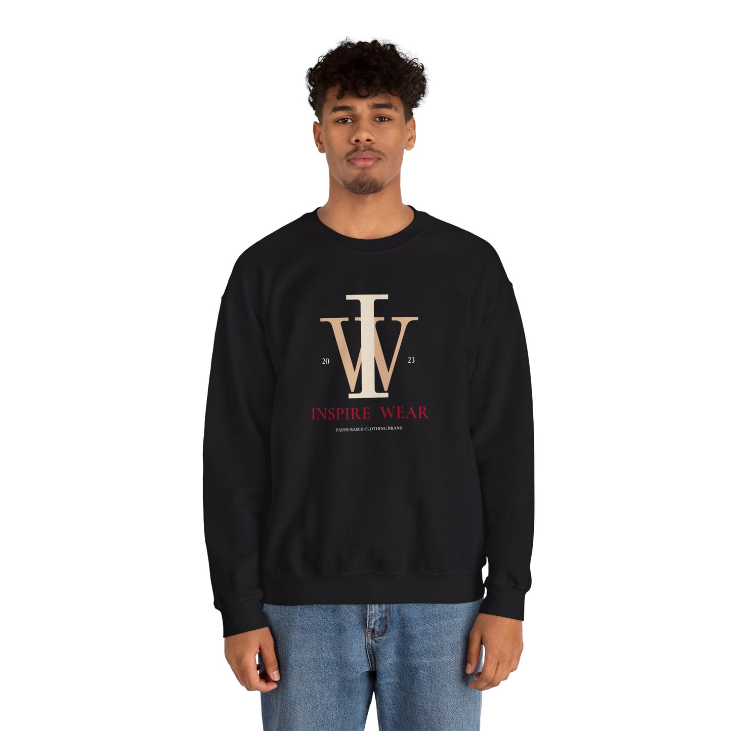 Inspire Wear IW Monogram Logo Crewneck Sweatshirt