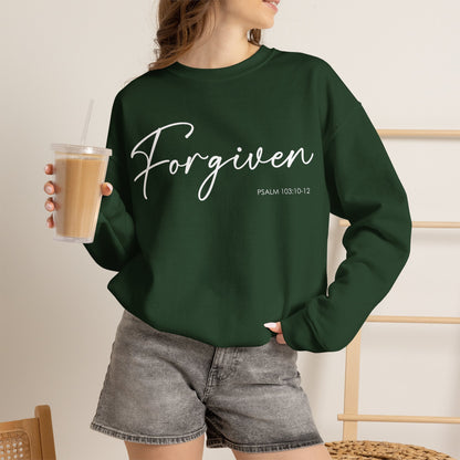 "Forgiven" Inspirational Pullover Crewneck Sweatshirt