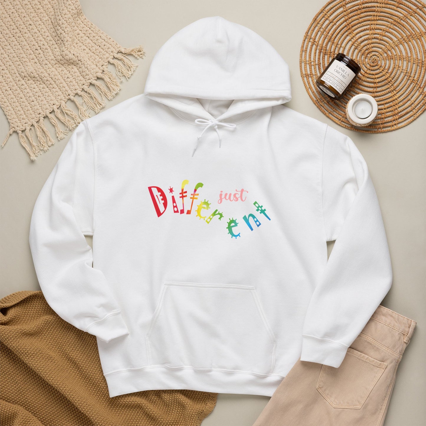 "Not Better, Just Different" Affirmative Pullover Hoodie