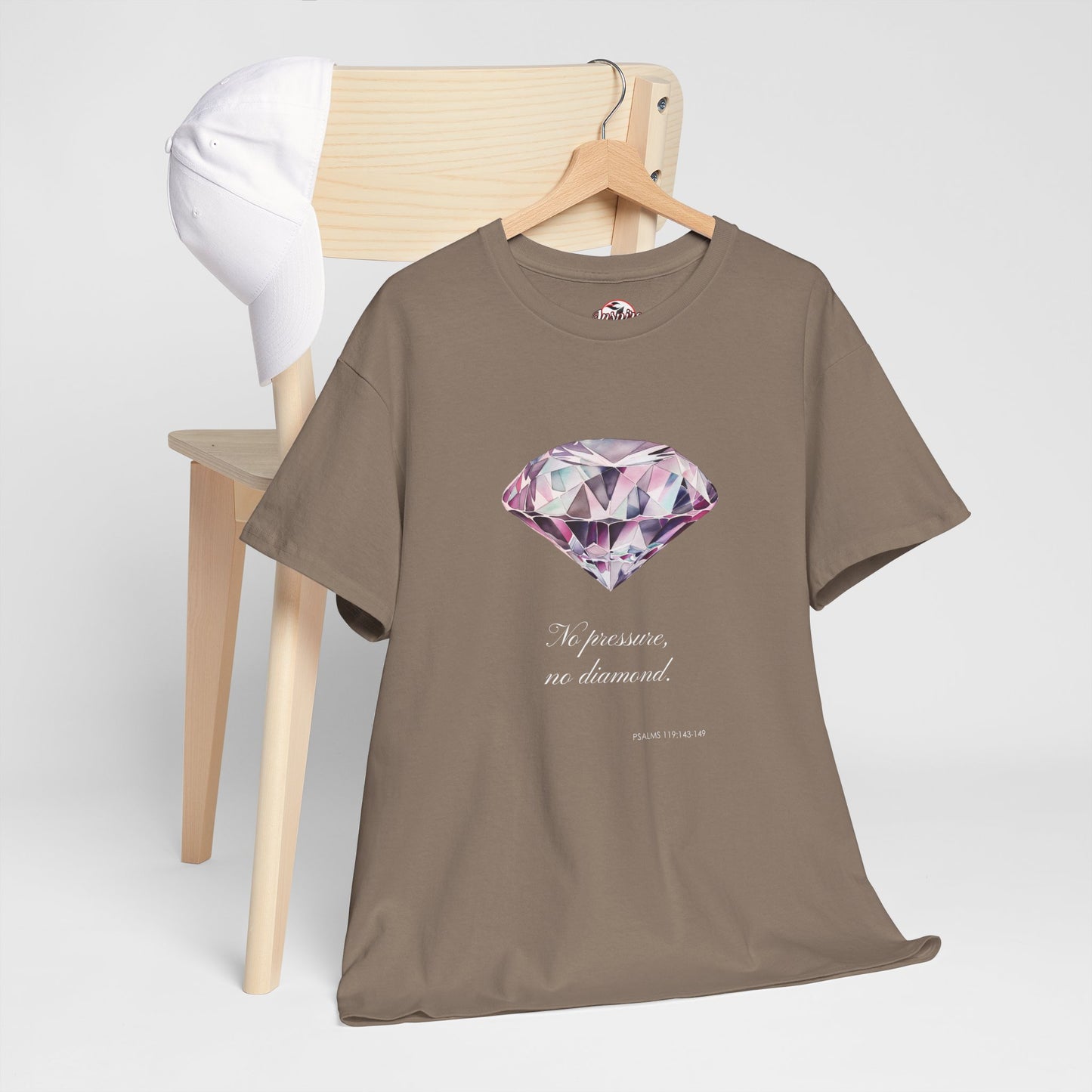 "No Pressure, No Diamond" Women's Inspirational Graphic T-Shirt