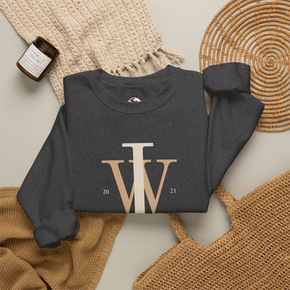 Inspire Wear IW Monogram Logo Crewneck Sweatshirt