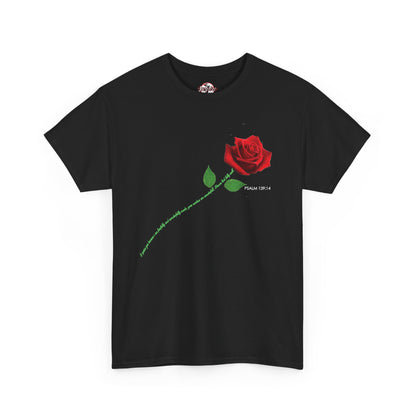 "Fearfully and Wonderfully Made" Rose Affirmative Graphic T-Shirt