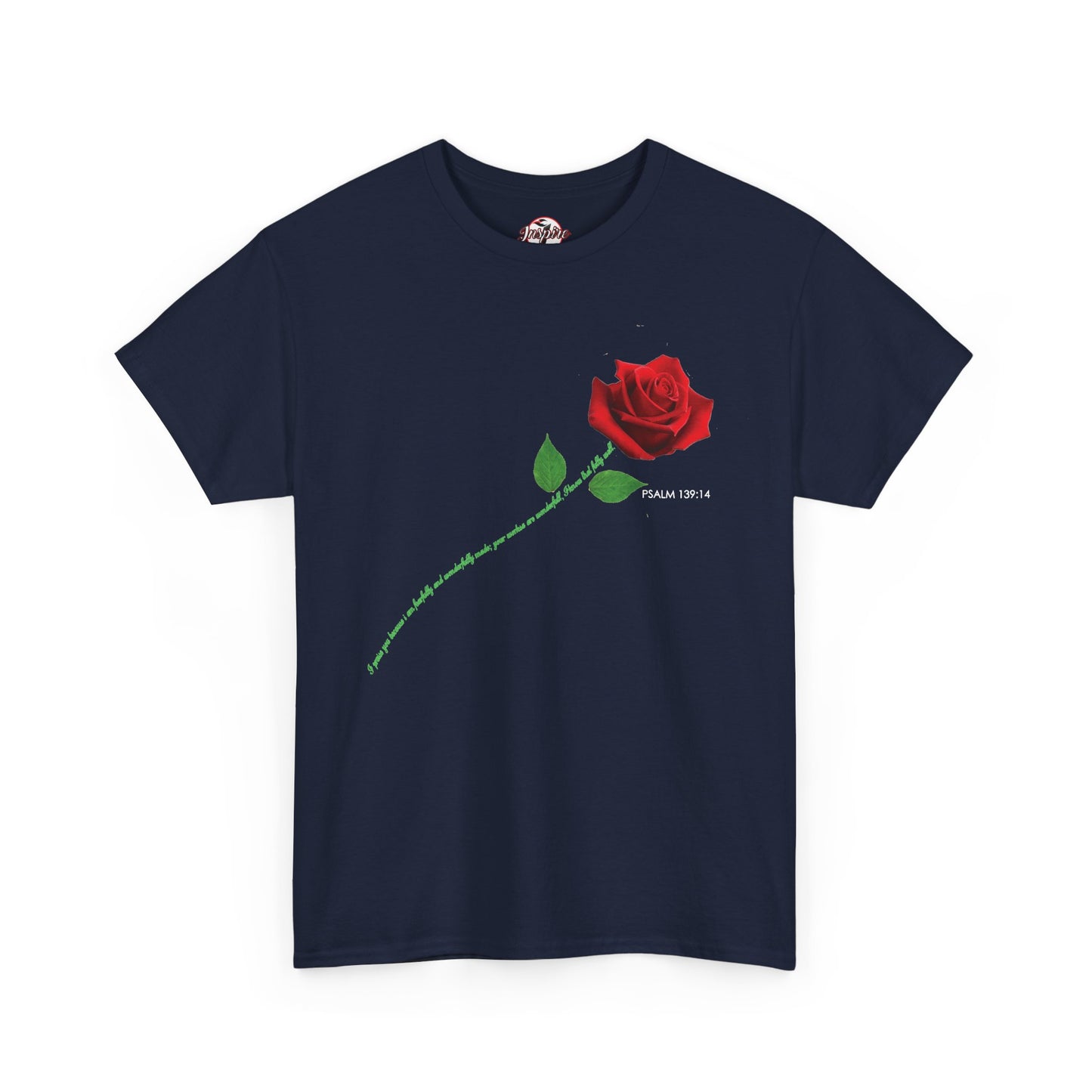 "Fearfully and Wonderfully Made" Rose Affirmative Graphic T-Shirt