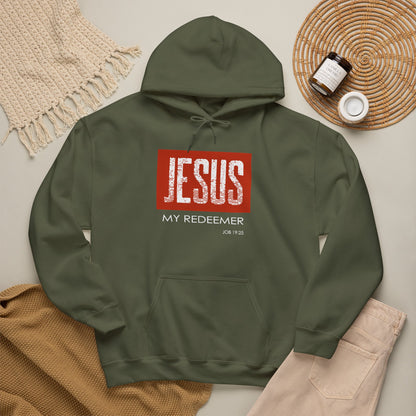"Jesus My Redeemer" Inspirational Pullover Hoodie
