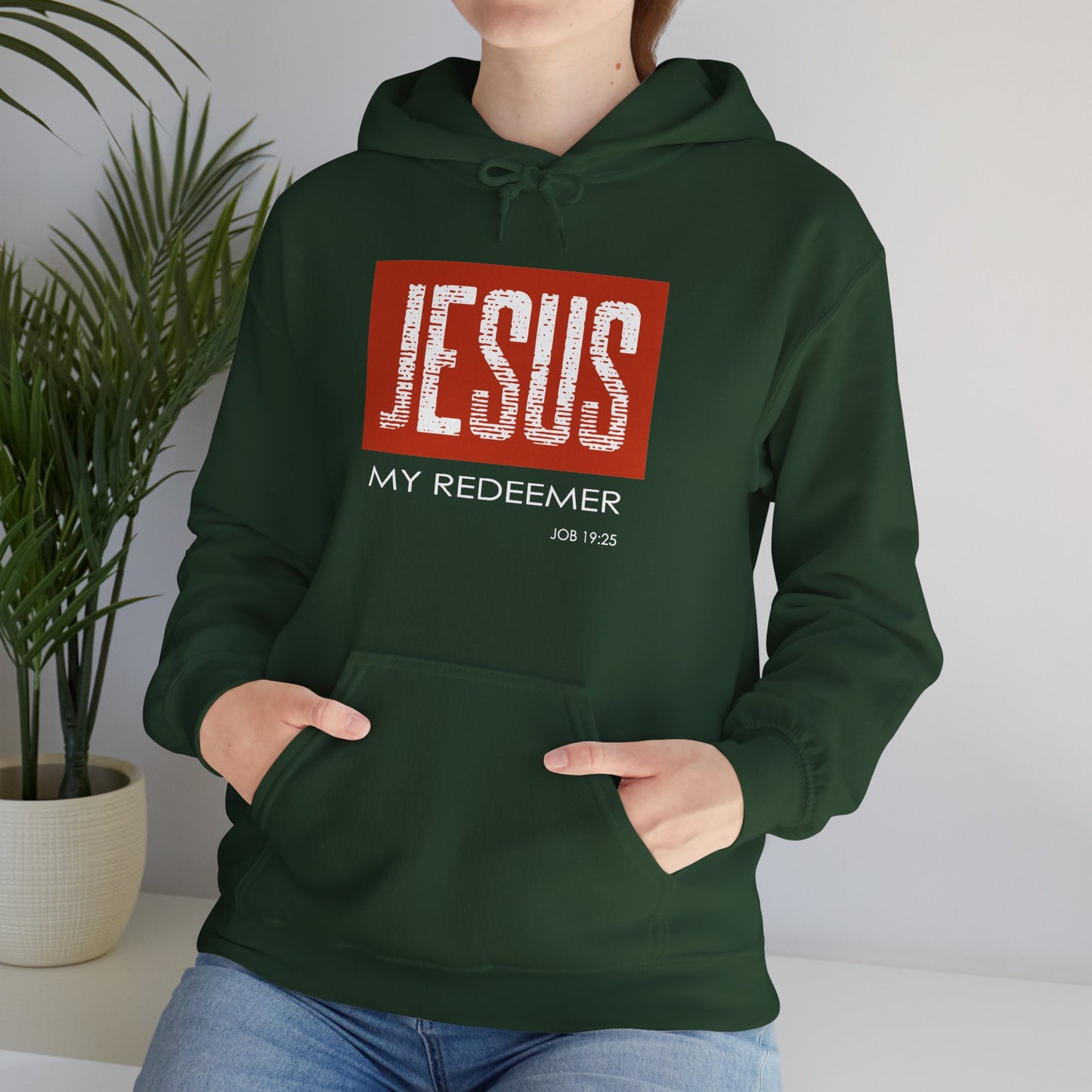 "Jesus My Redeemer" Inspirational Pullover Hoodie