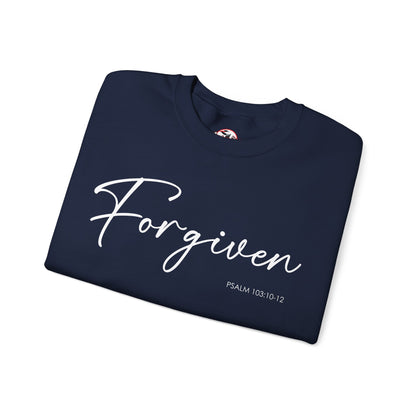 "Forgiven" Inspirational Pullover Crewneck Sweatshirt
