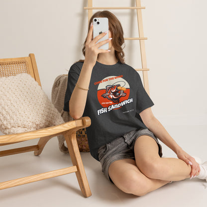 "Come for the Word" Fish Sandwich Graphic T-Shirt