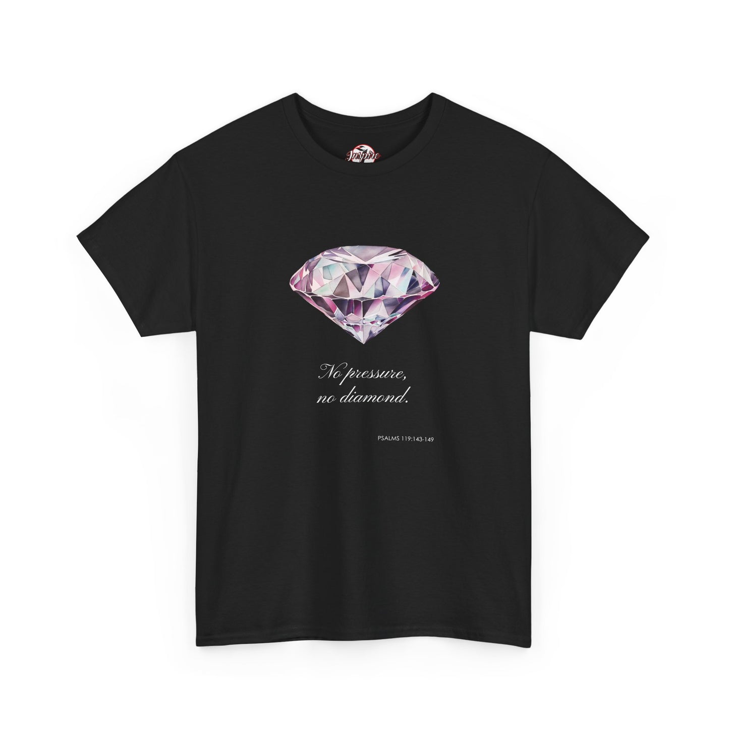 "No Pressure, No Diamond" Women's Inspirational Graphic T-Shirt