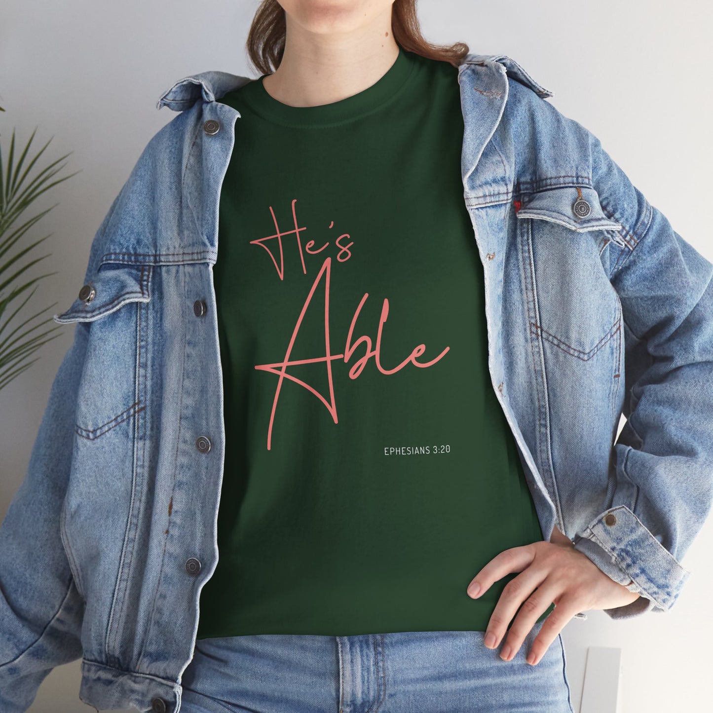 "He's Able" Women's Inspirational T-Shirt