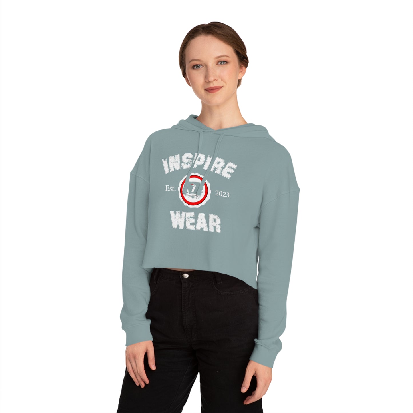 Inspire Wear Women’s Cropped Hooded Sweatshirt