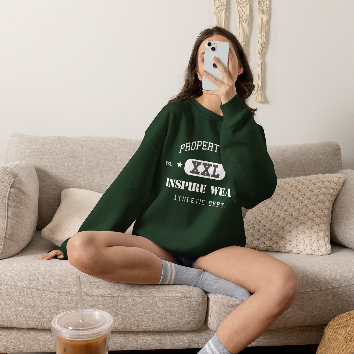 "Property of Inspire Wear" Athletic Crewneck Sweatshirt