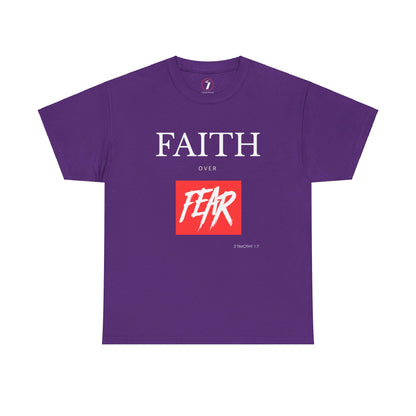 Faith Over Fear Men's Unisex Heavy Cotton Tee