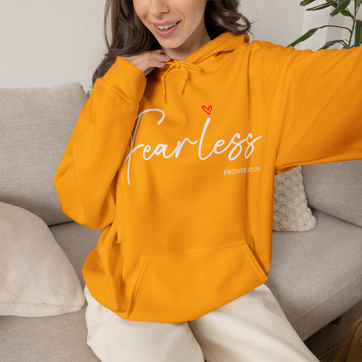 "Fearless" Inspirational Pullover Hoodie