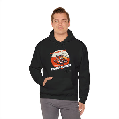 "Come for the Word, Stay for the Fish Sandwich" Graphic Hooded Sweatshirt