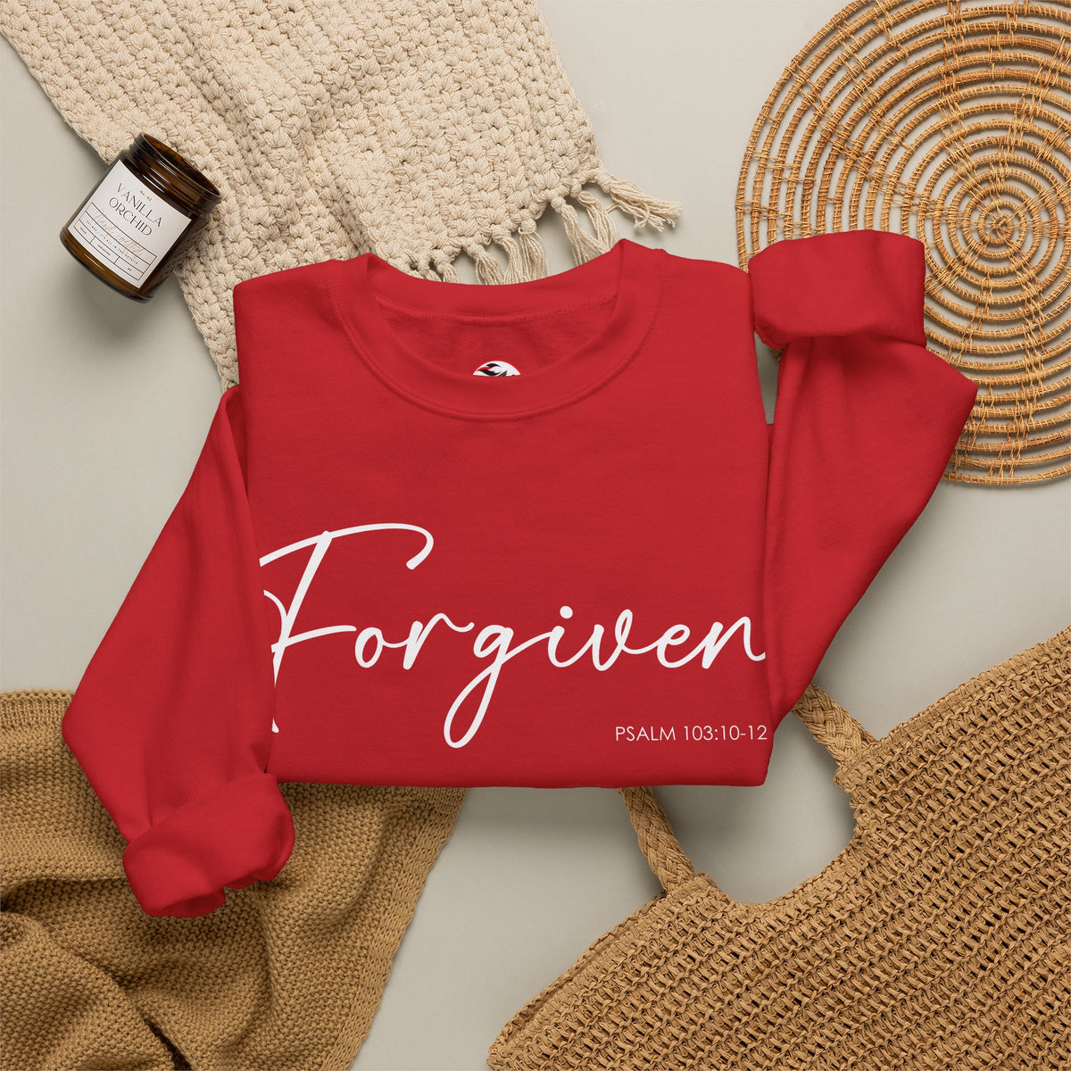 "Forgiven" Inspirational Pullover Crewneck Sweatshirt