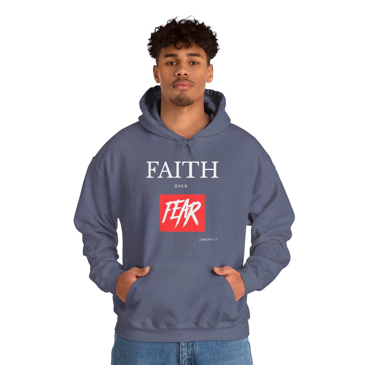 "Faith Over Fear" Inspirational Pullover Hoodie