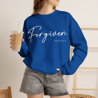 "Forgiven" Inspirational Pullover Crewneck Sweatshirt