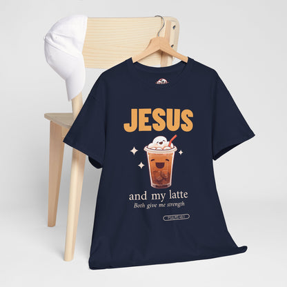 “Jesus and My Latte” Faith & Coffee Unisex Graphic Tee