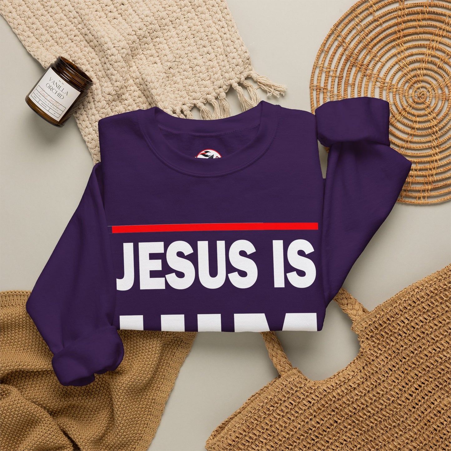 "Jesus Is Him" Inspirational Crewneck Sweatshirt