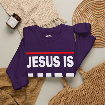 "Jesus Is Him" Inspirational Crewneck Sweatshirt