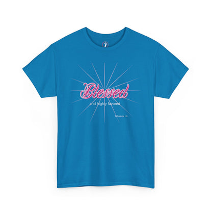 Blessed and Highly Favored Unisex Heavy Cotton Tee