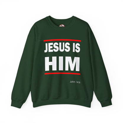 "Jesus Is Him" Inspirational Crewneck Sweatshirt
