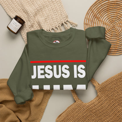 "Jesus Is Him" Inspirational Crewneck Sweatshirt