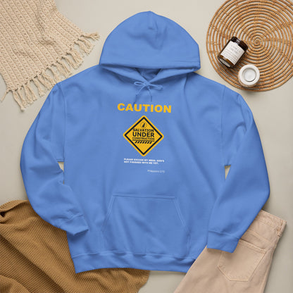 "Caution Salvation Under Construction" Graphic Pullover Hoodie
