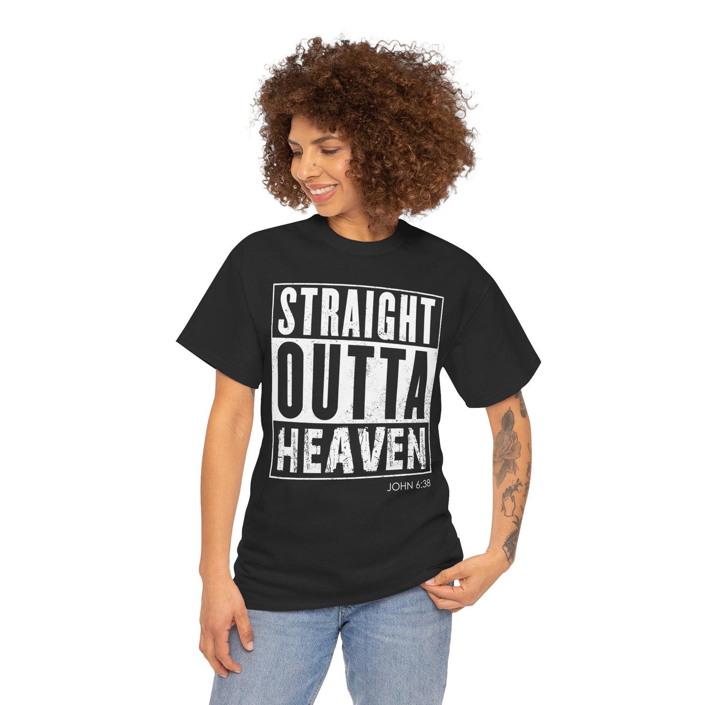 Straight Outta Heaven Unisex Inspirational Graphic T-Shirt