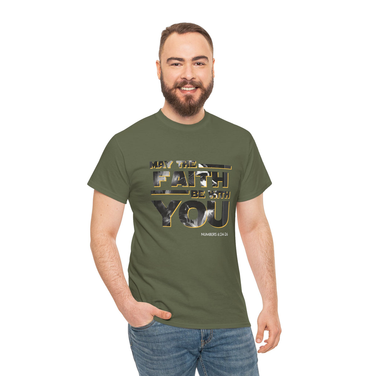 "May The Faith Be With You" Inspirational Graphic T‑Shirt