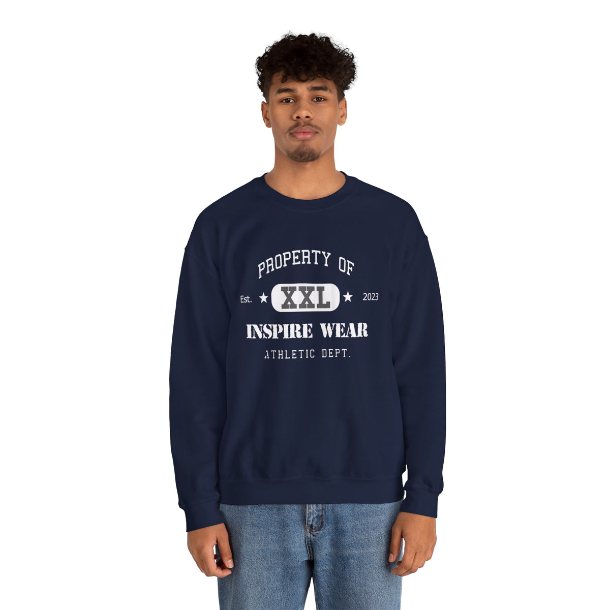 "Property of Inspire Wear" Athletic Crewneck Sweatshirt