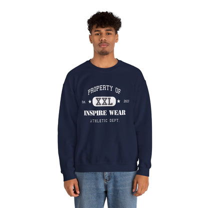 "Property of Inspire Wear" Athletic Crewneck Sweatshirt