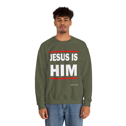 "Jesus Is Him" Inspirational Crewneck Sweatshirt