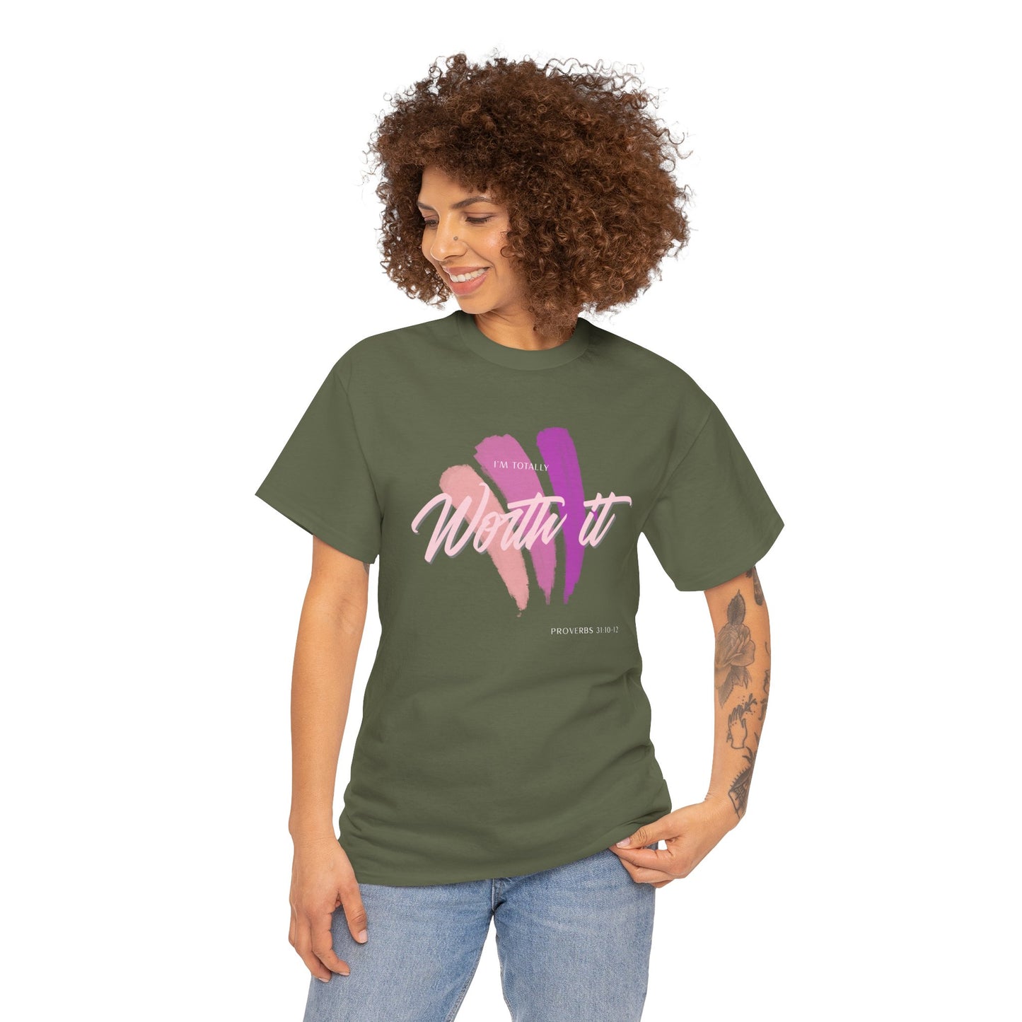 "Totally Worth It" Women's Motivational Graphic T‑Shirt