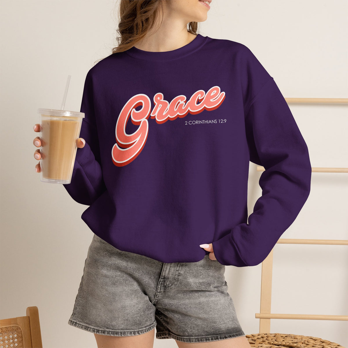 "Grace" Inspirational Crewneck Sweatshirt