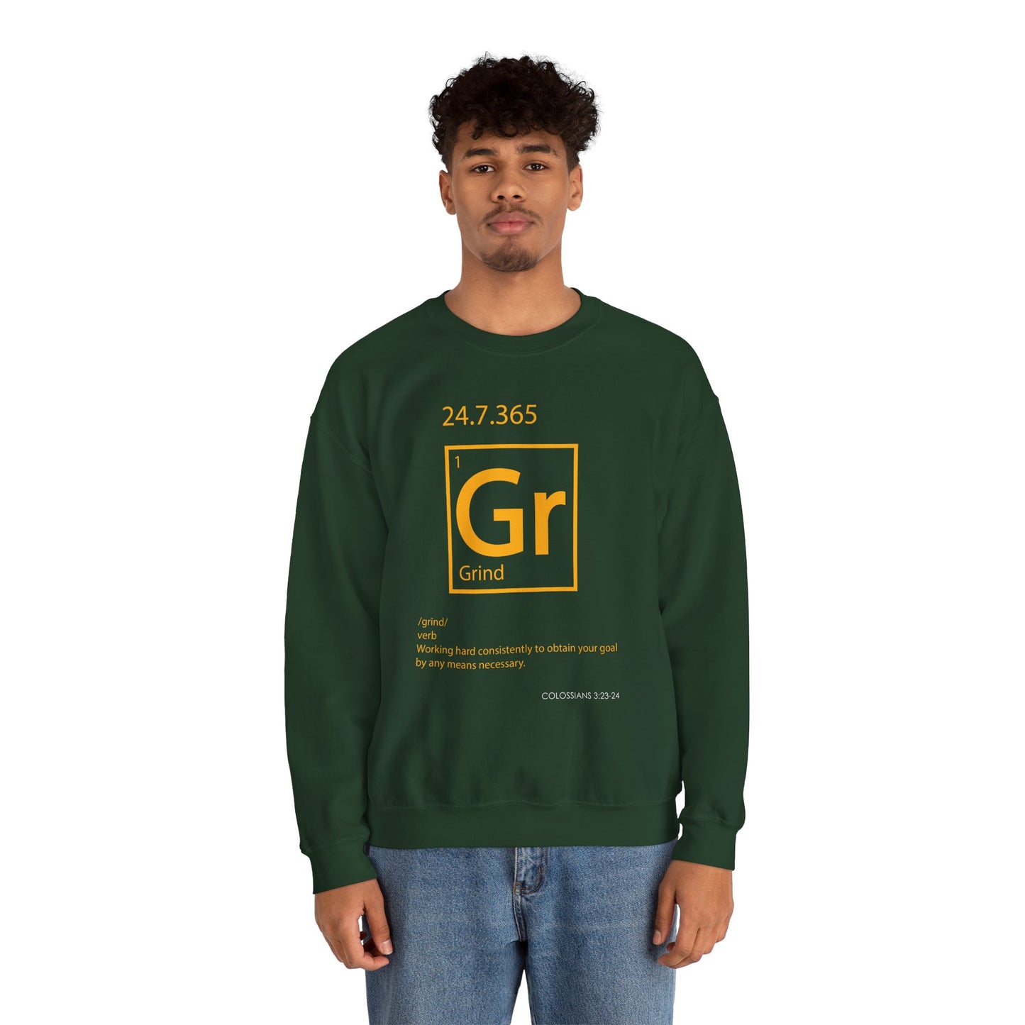 Grind 24/7/365 Motivational Element Crewneck Sweatshirt