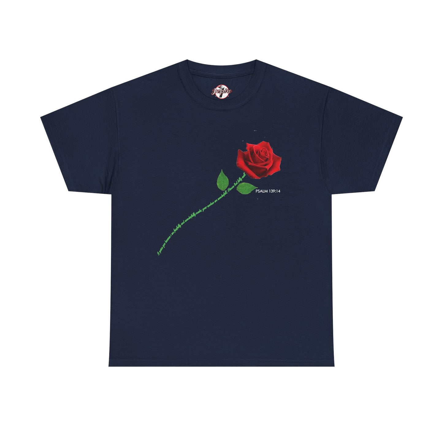"Fearfully and Wonderfully Made" Rose Affirmative Graphic T-Shirt