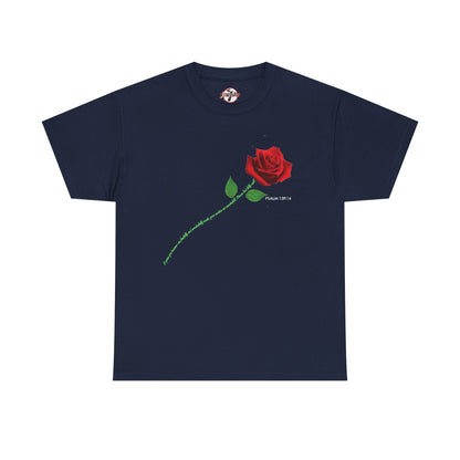 "Fearfully and Wonderfully Made" Rose Affirmative Graphic T-Shirt