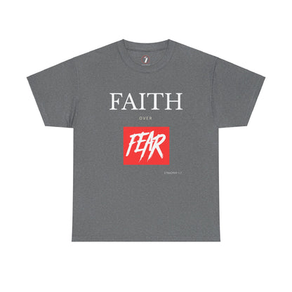 Faith Over Fear Men's Unisex Heavy Cotton Tee