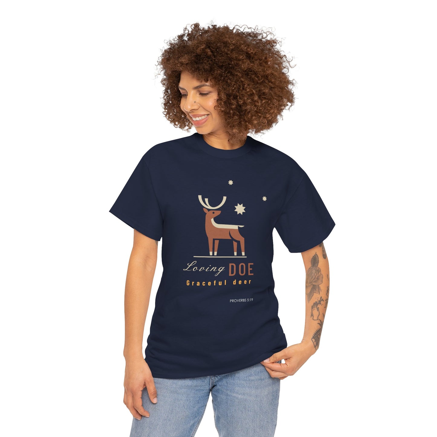 "Loving Doe Graceful Deer" Women's Inspirational Graphic T-Shirt