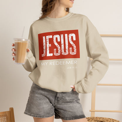 "Jesus My Redeemer" Inspirational Crewneck Sweatshirt