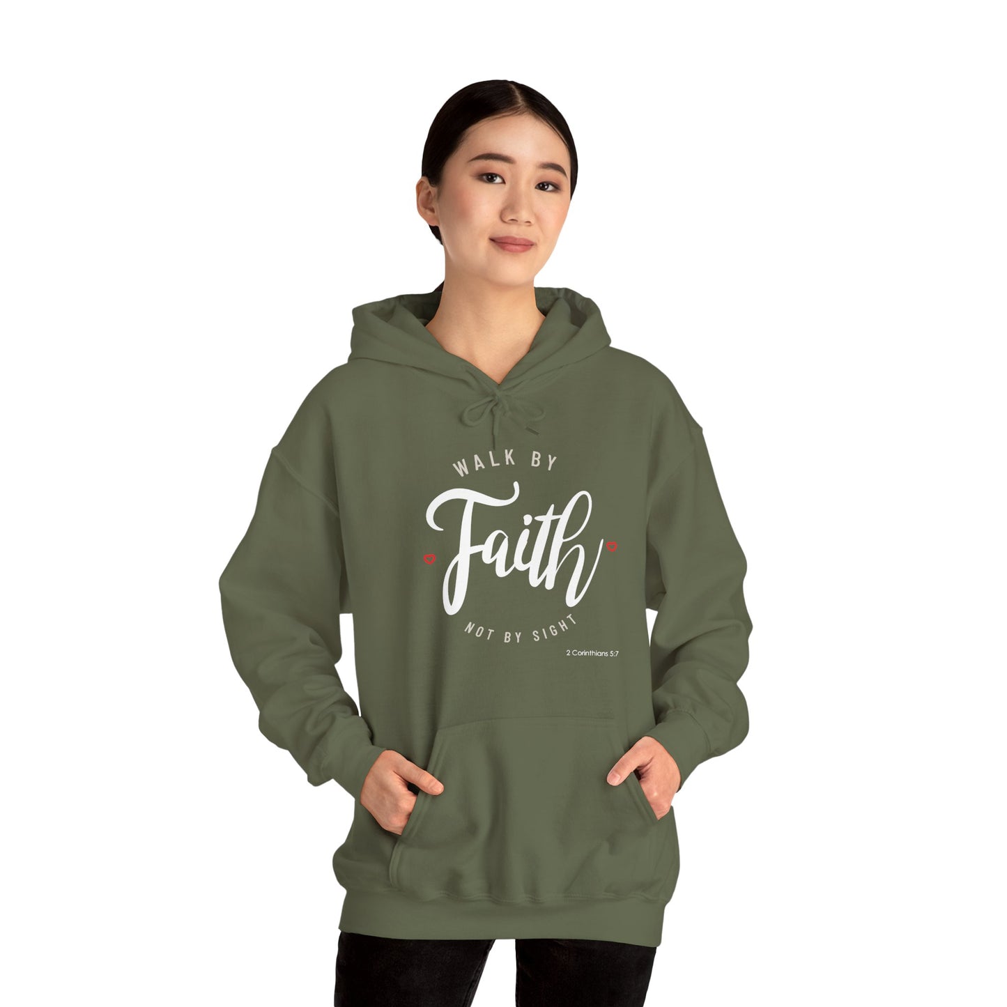 "Walk by Faith Not by Sight" Motivational Pullover Hoodie