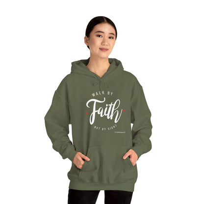 "Walk by Faith Not by Sight" Motivational Pullover Hoodie