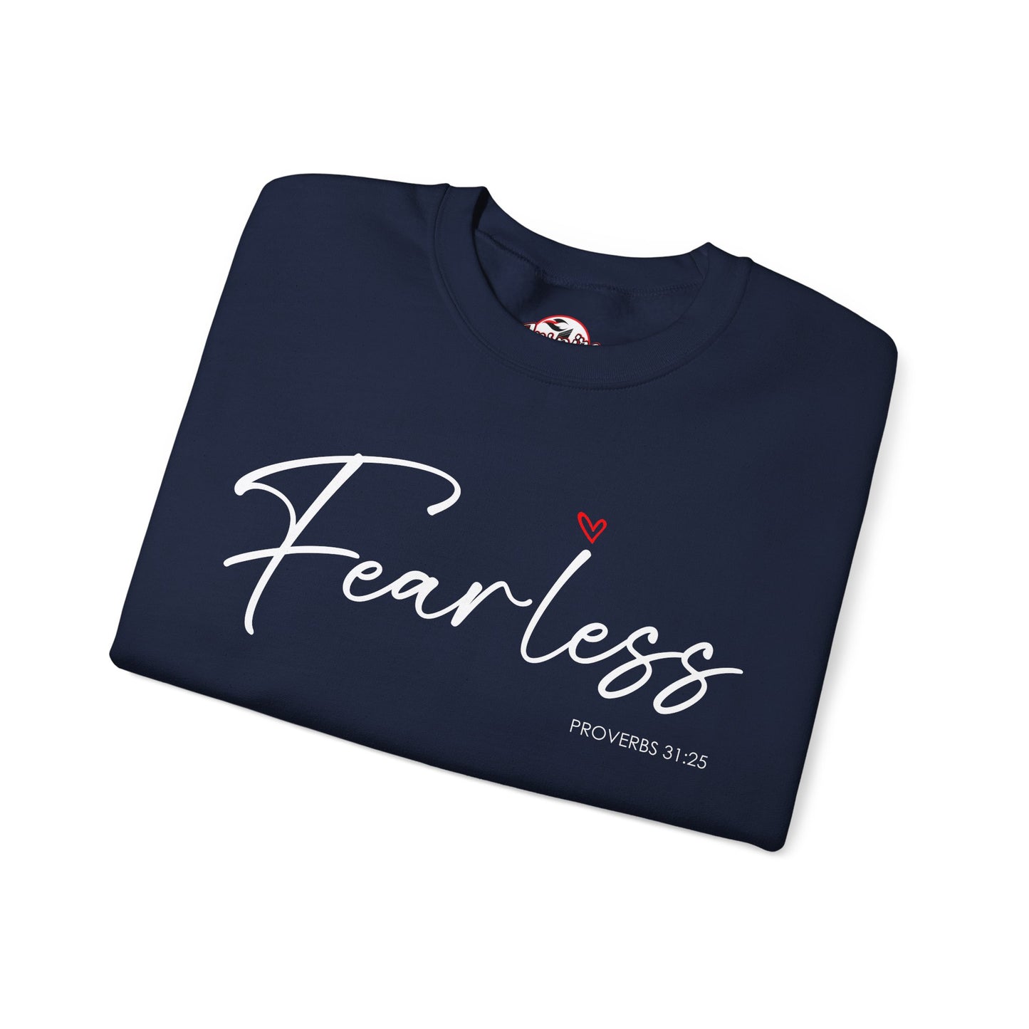 "Fearless" Inspirational Crewneck Sweatshirt — (Proverbs 31)
