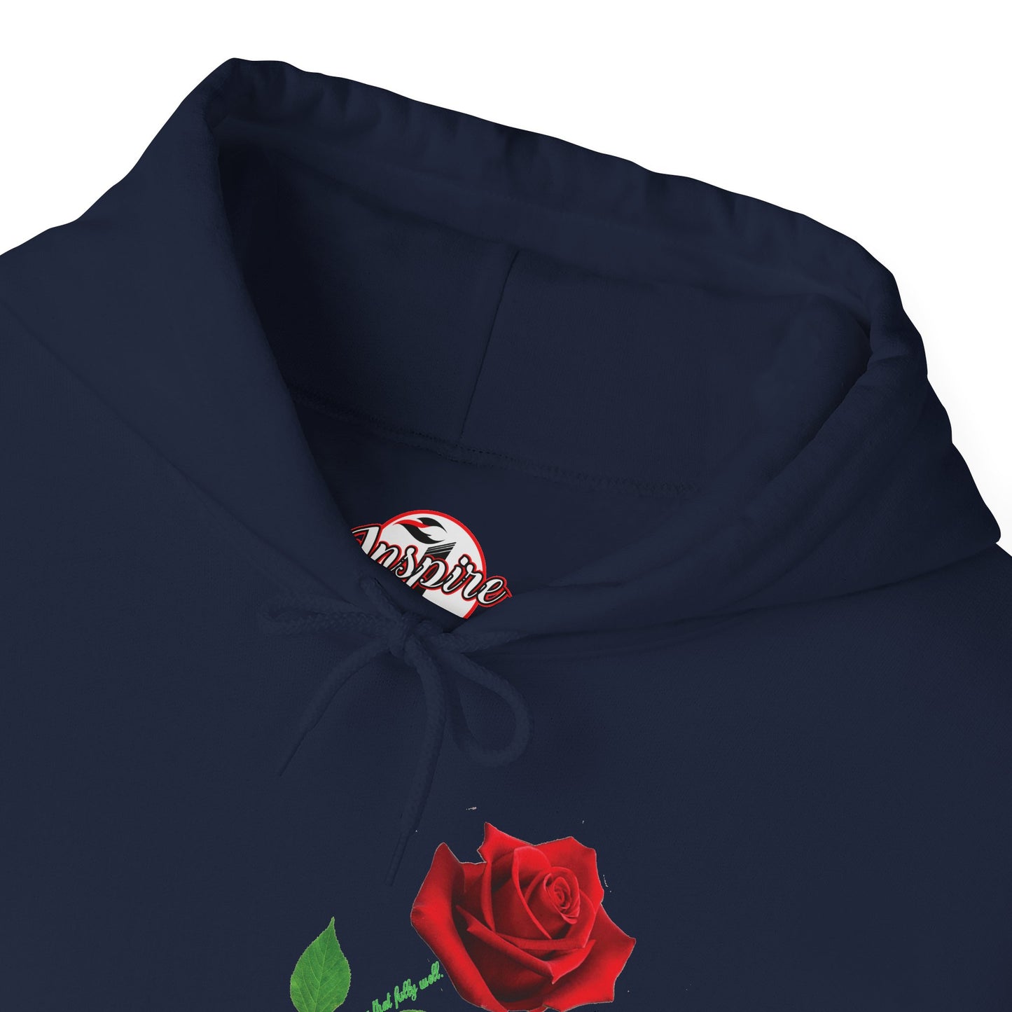 "Fearfully and Wonderfully Made" Rose Graphic Pullover Hoodie
