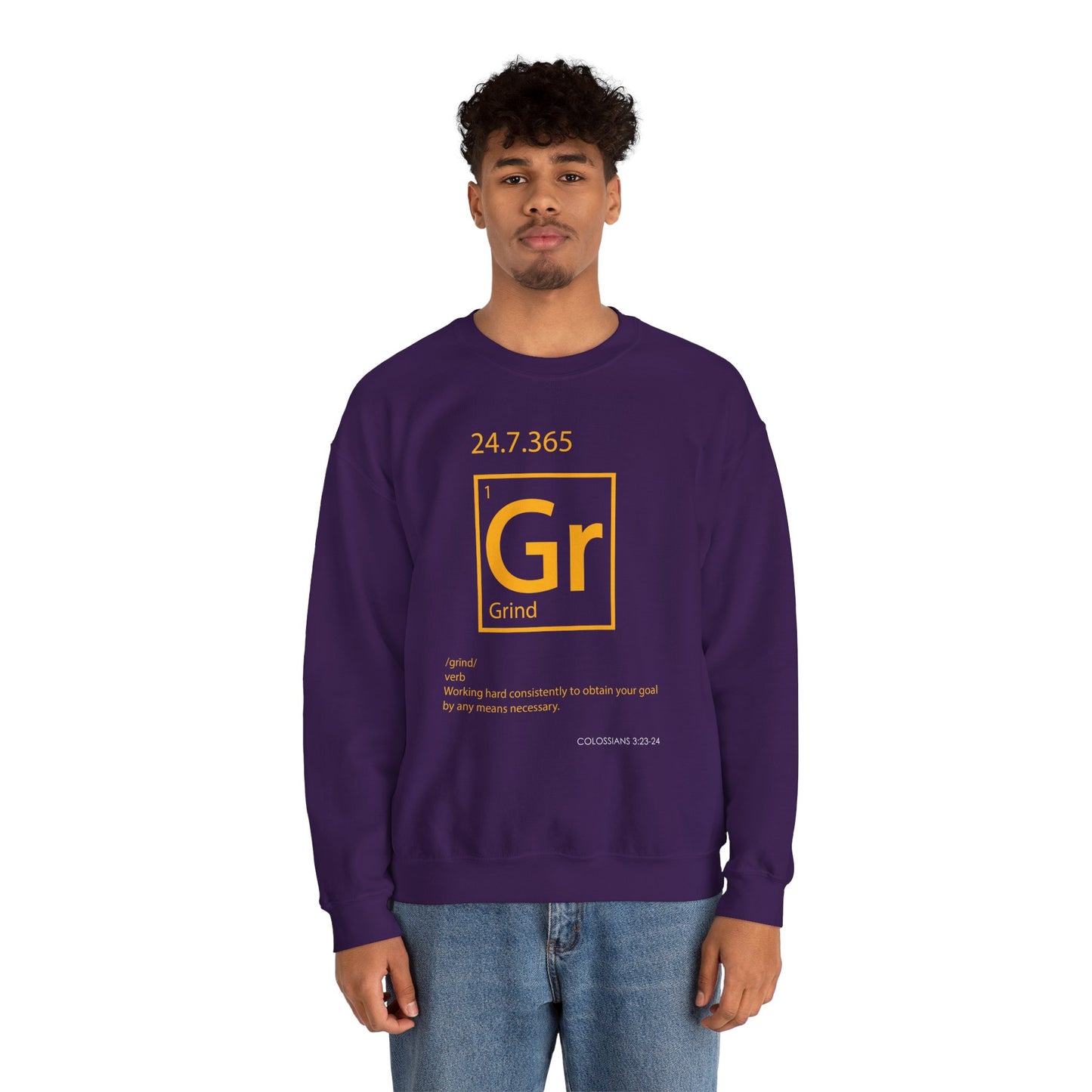 Grind 24/7/365 Motivational Element Crewneck Sweatshirt