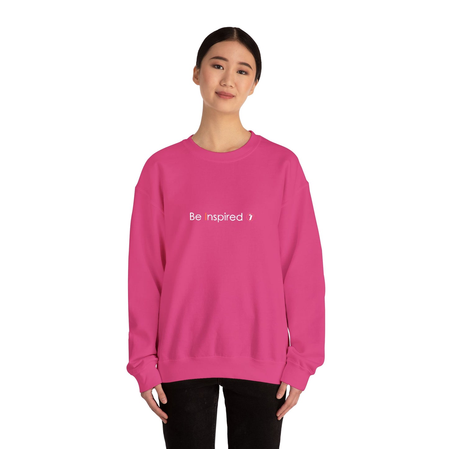 "Be Inspired" Embroidered Crewneck Sweatshirt